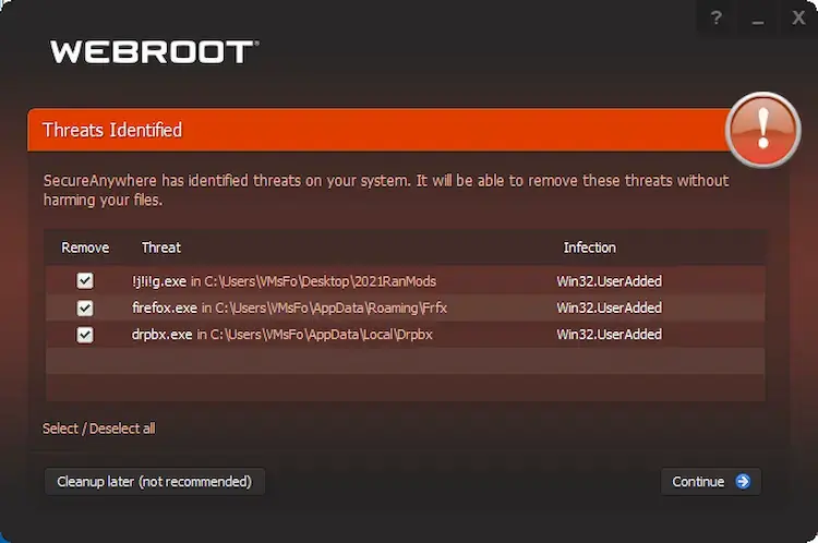ویژگی های آنتی ویروس Webroot ویژگی های آنتی ویروس Webroot